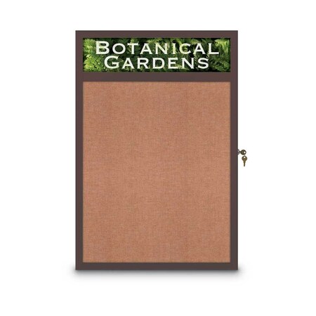 United Visual Products Open Faced Traditional Corkboard, 60x48" UV644A-SATIN-BLSPRU